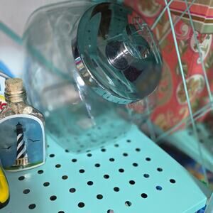 ANCHOR HOCKING GLASS PENNY JAR DECANTER